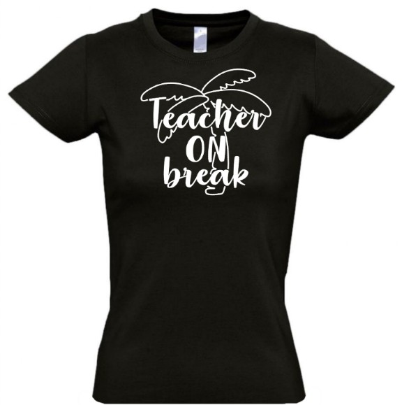 стильная футболка с надписью teacher on break
